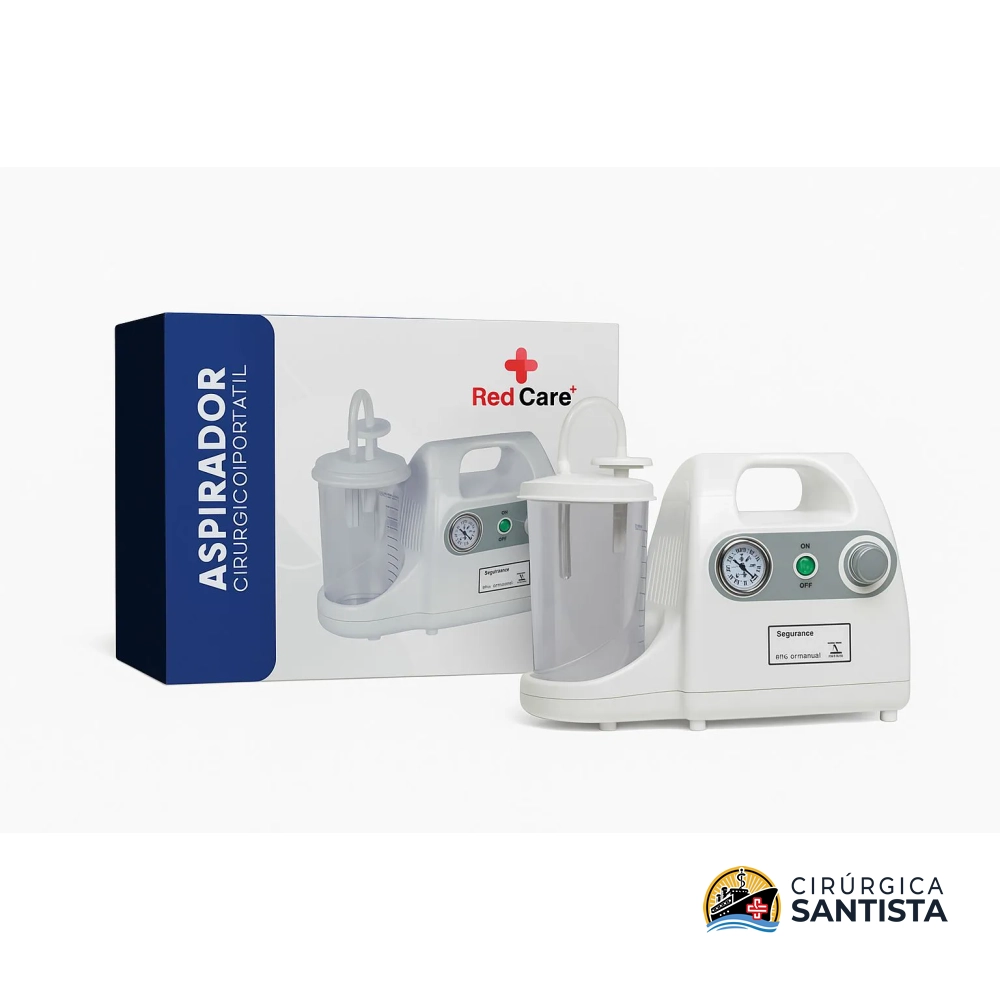Aspirador de Fluídos e Secreções Portátil RedCare - Supermedy