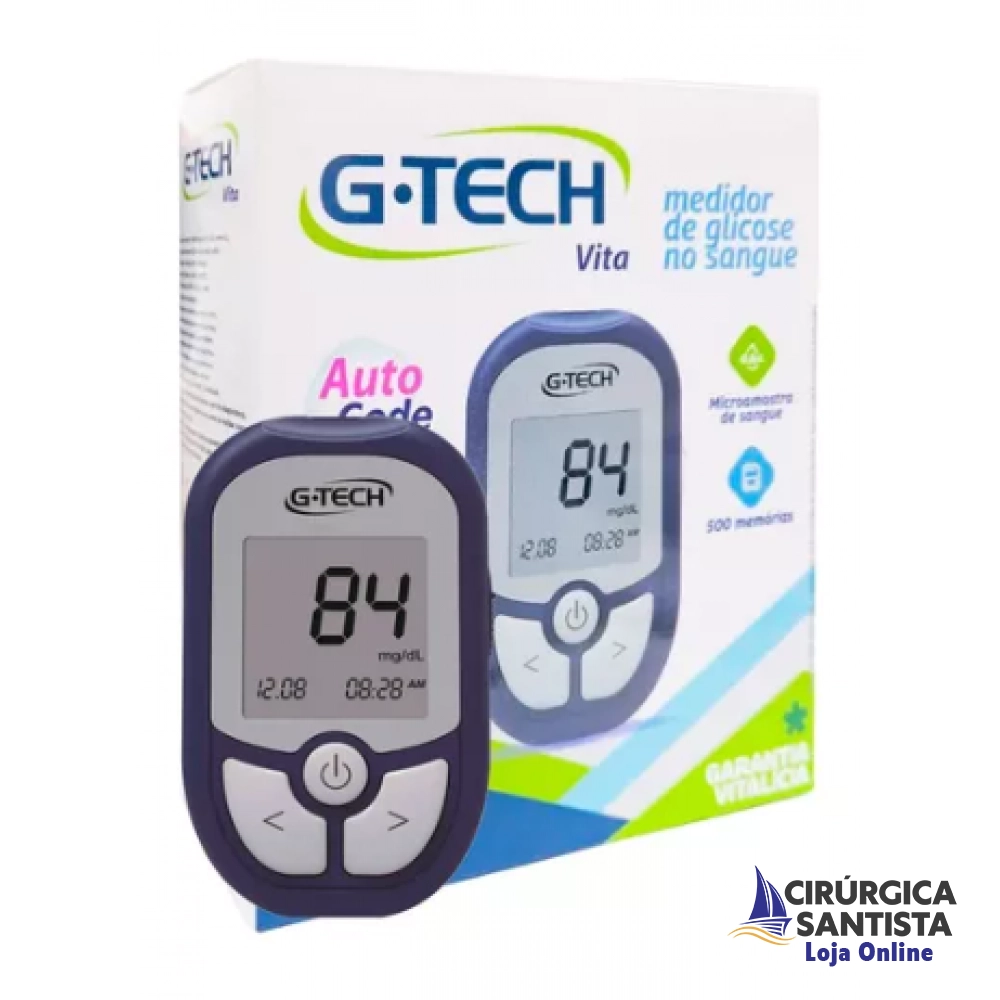 Medidor de Glicose G-Tech Vita (Kit c/10) 