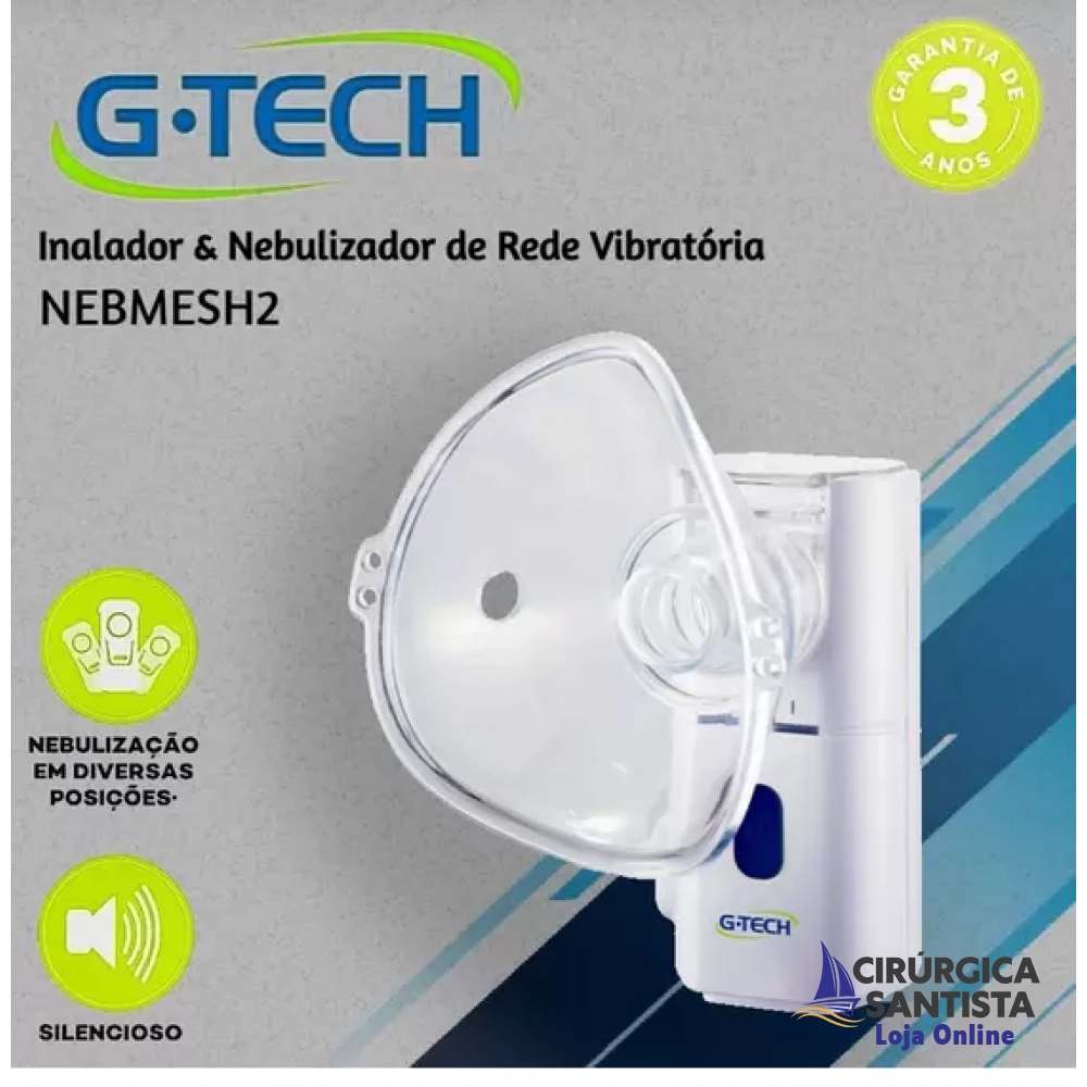 Inalador Nebulizador Portátil Nebmesh 2 Ultrassônico G-TECH