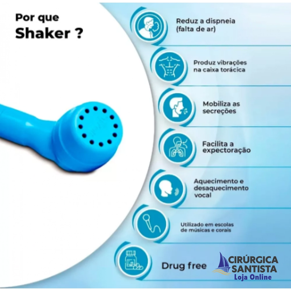 Exercitador e Incentivador Respiratório Shaker Classic