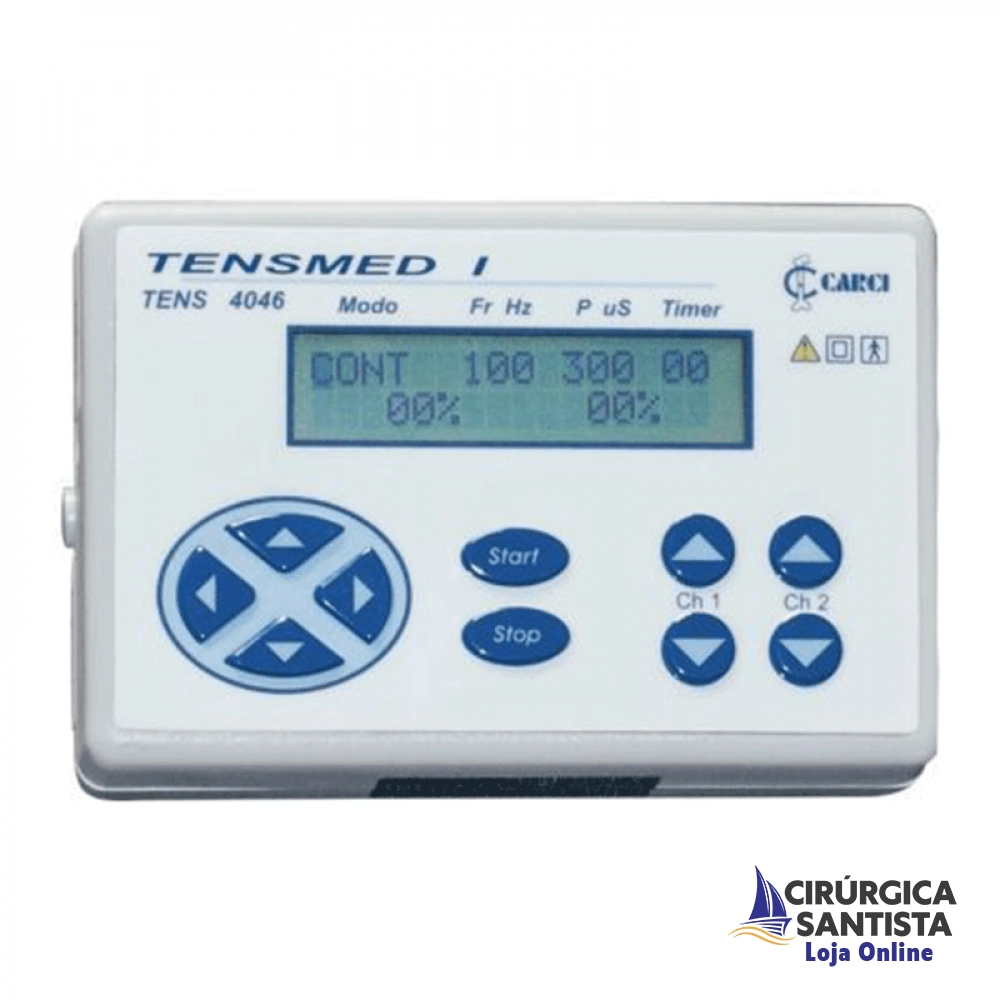 TENS Portátil TENSMED I - 02 canais - Digital - Bivolt